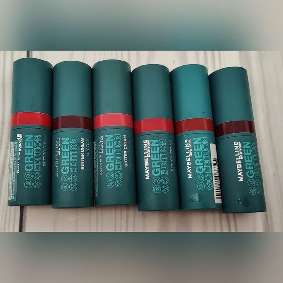 Maybelline Lipstick Collection Green EdItion Makeup 6 Pieces - Picture 2 of 5